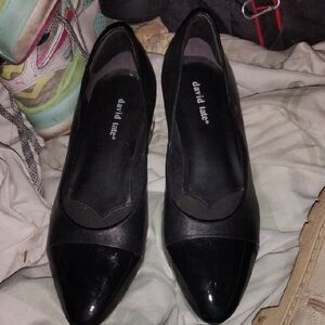 David Tate Black Patent Leather Flats